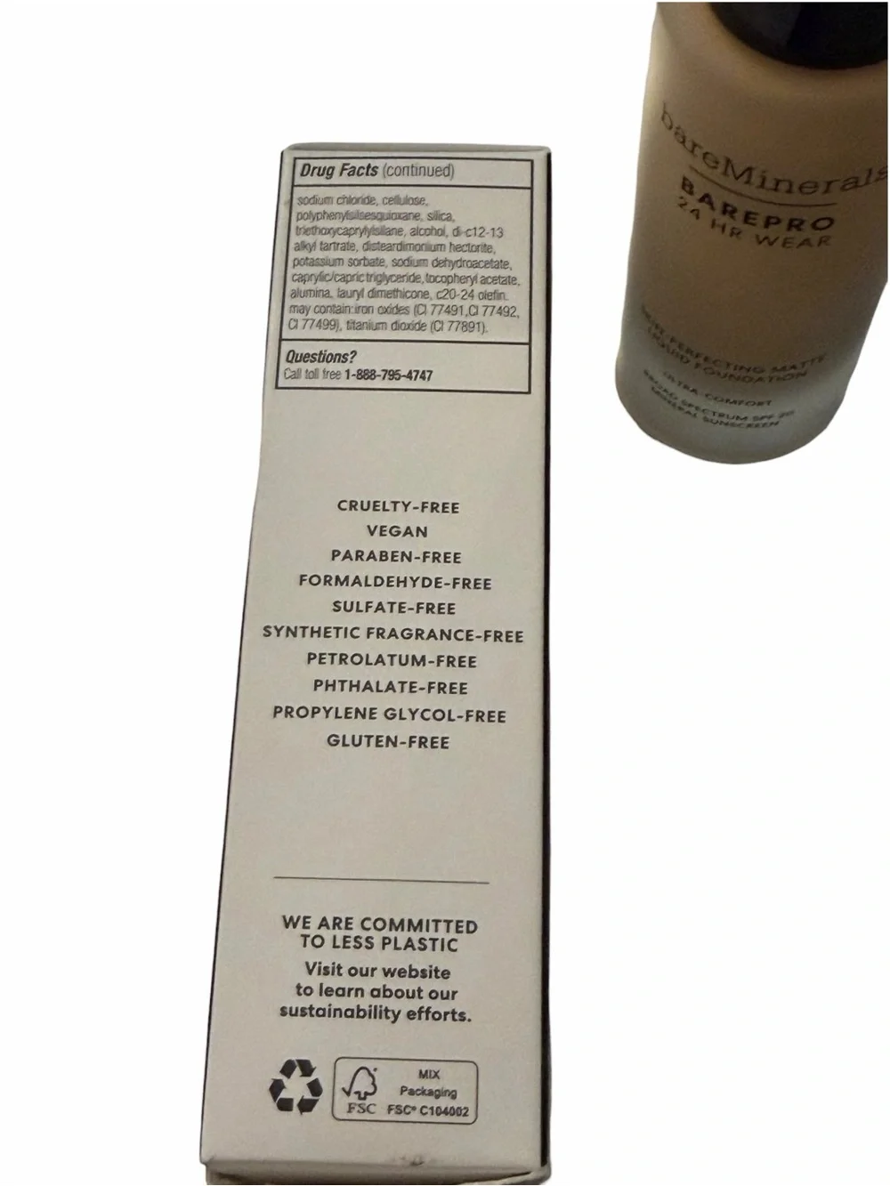 bareMinerals BAREPRO Skin-Perfecting MATTE Liquid Foundation FAIR 17 Neutral NEW